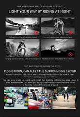 Bicycle Electronic Bell Bicycle Light Scooter E-bike Trumpet Alarm Bike Bell USB Charge Cycling Warning Alert Safety Riding